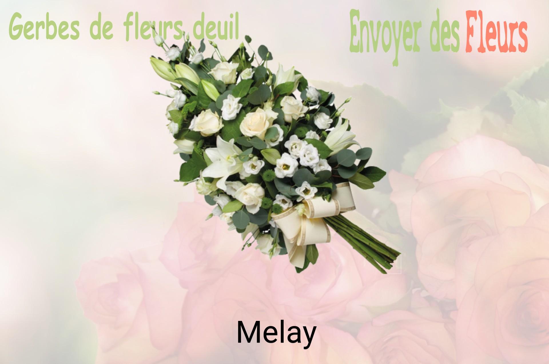 Gerbe de fleurs de deuil livrée à Melay